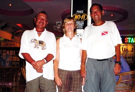 Kasuo Takimoto, Terasa Connolly and Marty Aronson, Friday’s winners at Eastern Star.